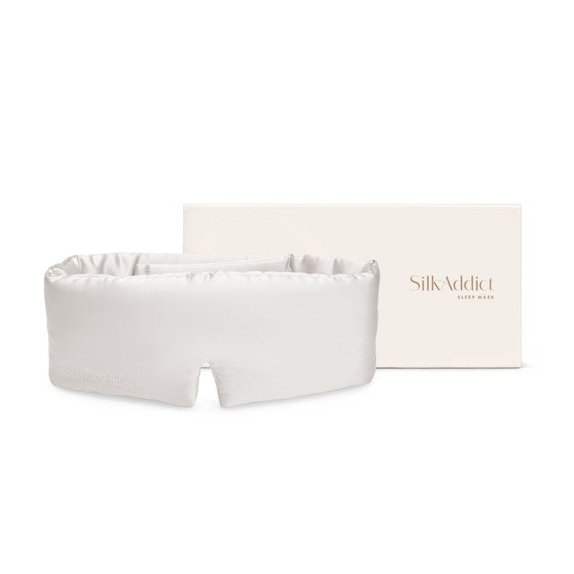 Silk Addict sleep mask Ivory (British brand)
