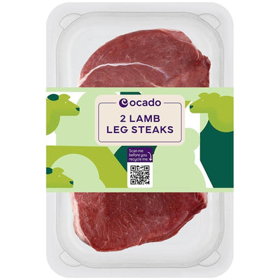 Ocado 2 Lamb Leg Steaks 300g