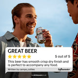 Asahi Super Dry 0% alcohol-free lager beer in 330ml cans - British product