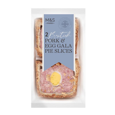 M&S British Pork & Egg Gala Pie Slices Party Food 235g