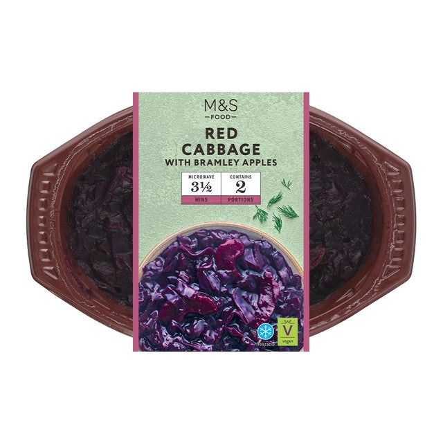M&S braised red cabbage with Bramley apple 300g, imported from the UK