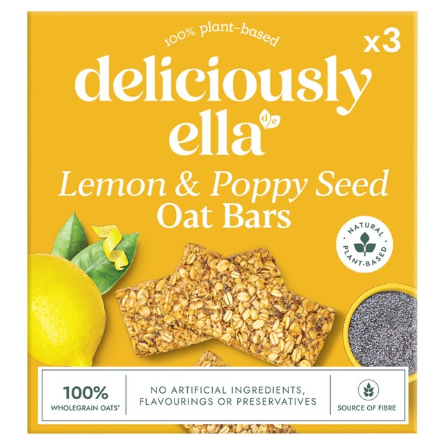 Deliciously Ella Lemon Poppy Seed Oat Bar multipack - British product