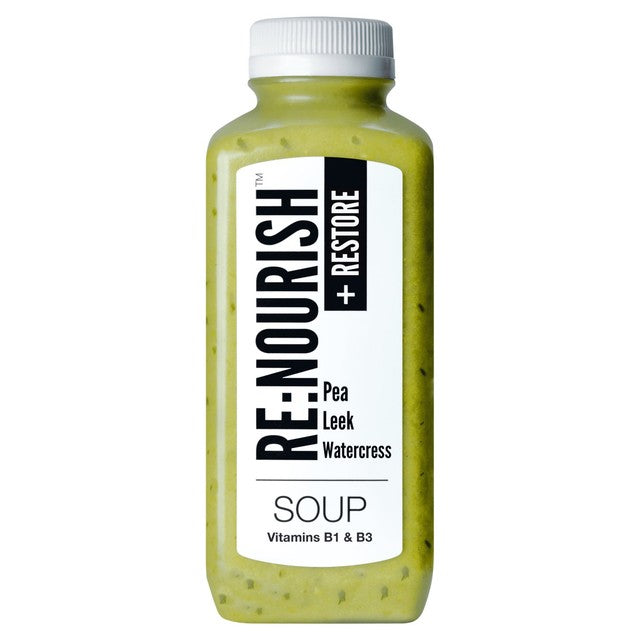 Re Nourish Pea, Leek and Watercress Soup 500g, imported from the UK