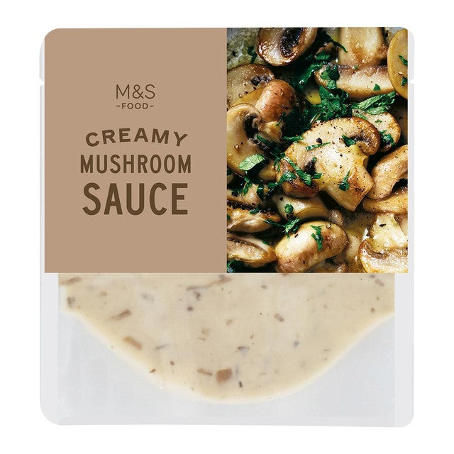 M&S creamy mushroom sauce 200g, imported from the UK