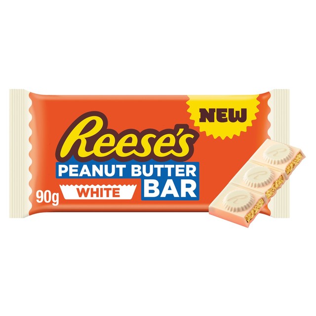 Reese's white chocolate peanut butter bar 90g, imported from the UK