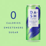 DASH Lime Infused Sparkling Water 12 x 330ml - British product