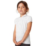 M&S girls school polo shirt white 7-8 years, imported from the UK