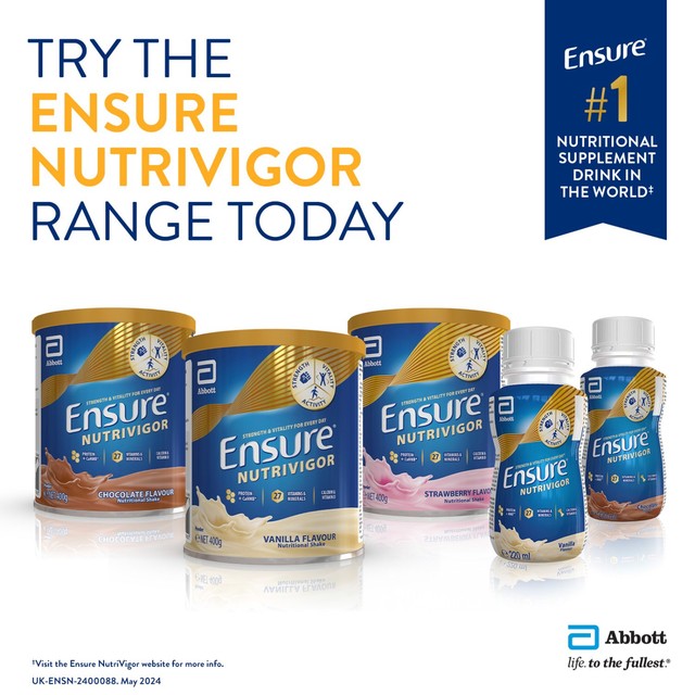 Ensure NutriVigor vanilla flavour nutritional shake 400g - British product