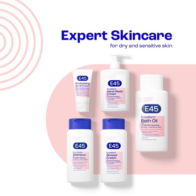 E45 anti-dandruff shampoo for itchy dry scalp 200ml - British product