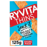 Ryvita sea salt cider vinegar flatbread 125g, imported from the UK