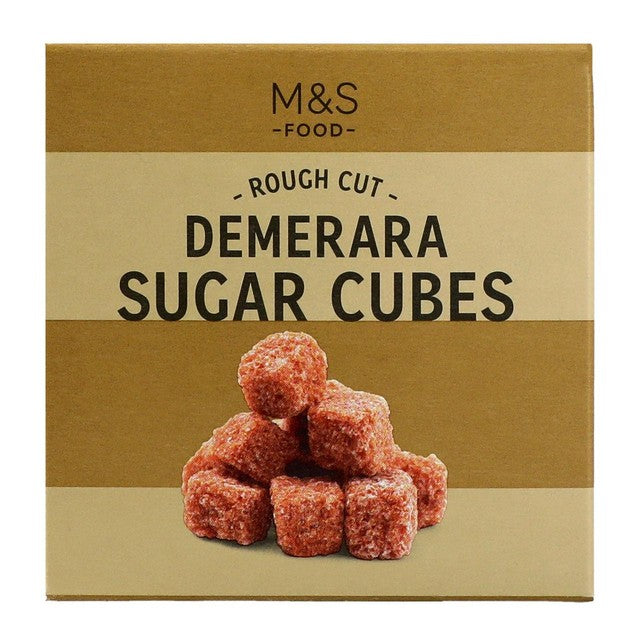 M&S demerara sugar cubes 250g, imported from the UK