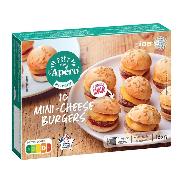 Picard mini cheeseburgers 10 per pack, imported from the UK