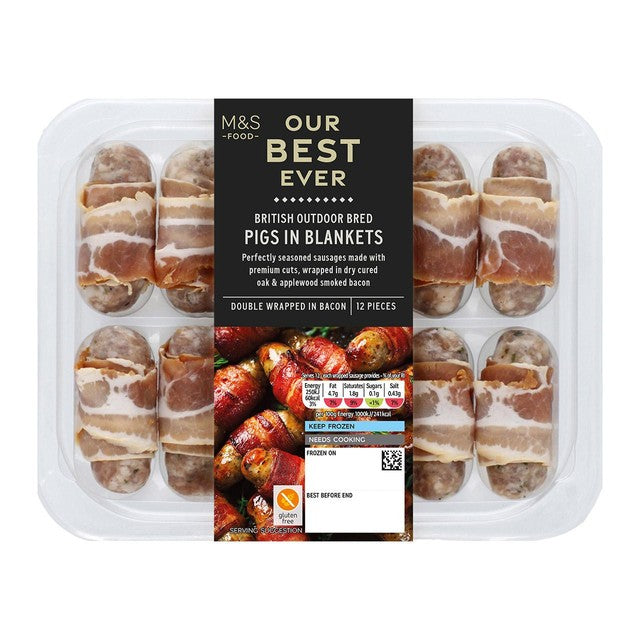 M&S pigs in blankets frozen 288g, imported from the UK