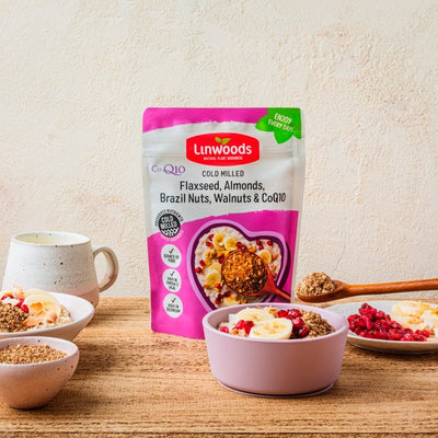 Mélange de graines et de noix moulues Linwoods au CO-Q10, graines de lin, amandes, noix du Brésil et noix 200g