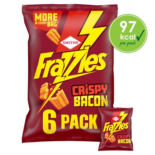 Smiths Frazzles bacon flavour crisps multipack (British brand)