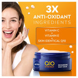 Nivea Q10 anti-wrinkle night cream 50ml, imported from the UK