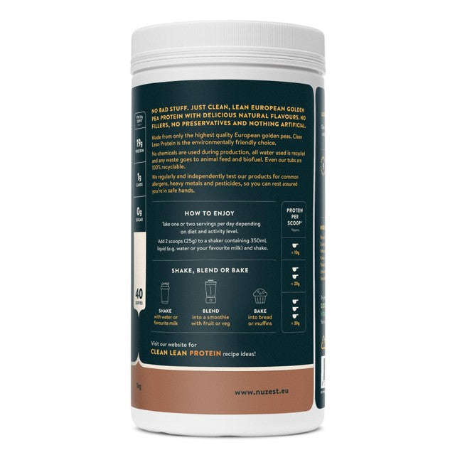 Nuzest Rich Chocolate protein powder 1kg, imported from the UK
