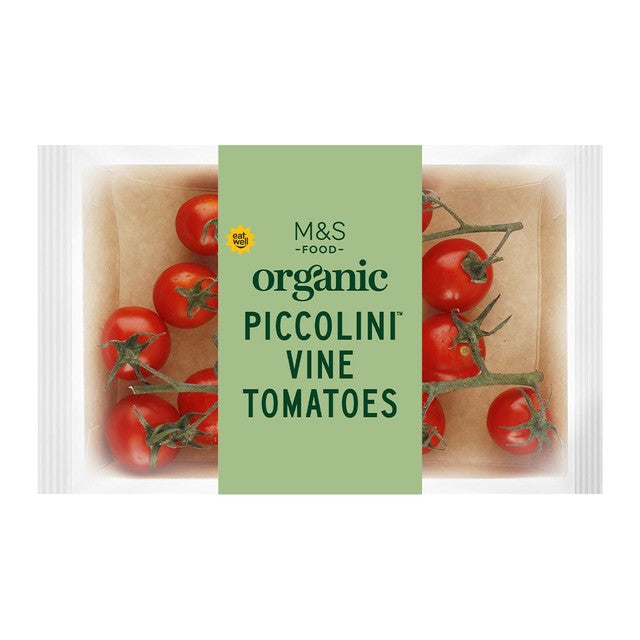 M&S Organic Piccolini Cherry Tomatoes Vine Ripened 200g, imported from the UK