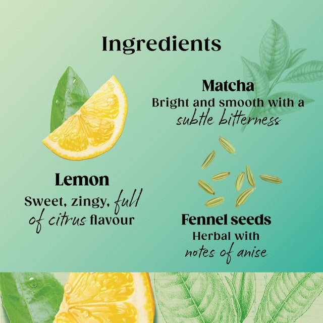 Twinings lemon green tea with matcha and fennel 20 teabags (British brand)