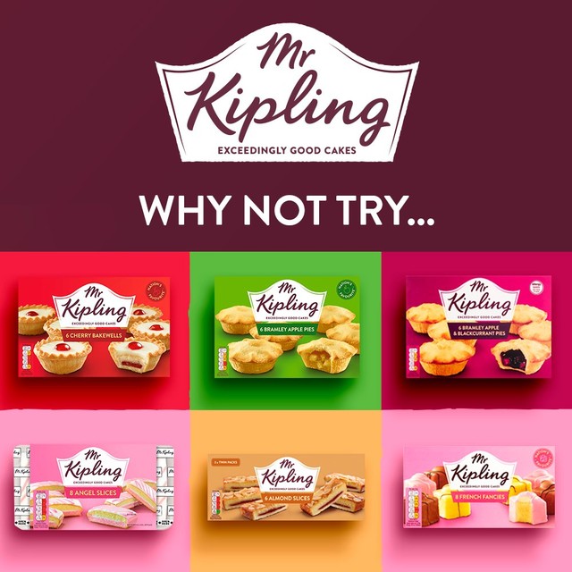 Mr Kipling lemon cake slices 8 per pack, imported from the UK