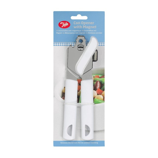 Tala can opener magnet lid lifter white silver 176g (British brand)