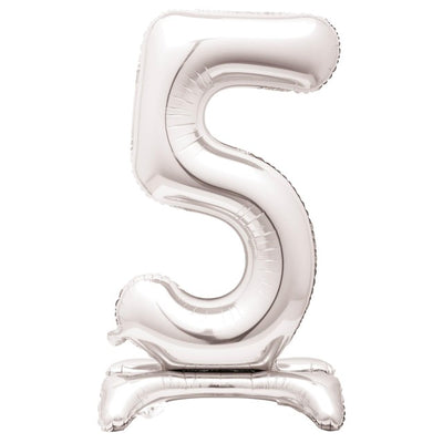 Unique Party Giant Silver Foil Number 5 Balloon Foil Balloon 30
