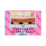 M&S Raspberry Ripple Cake 960g, imported from the UK