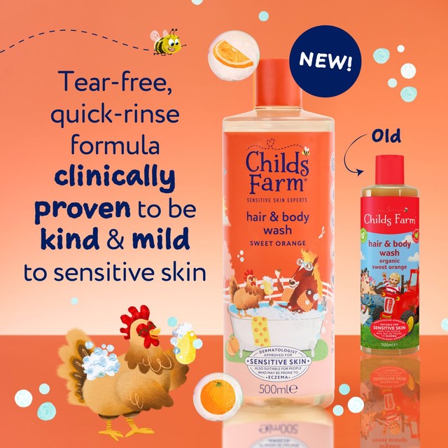 Childs Farm sweet orange hair and body wash 500ml - British product