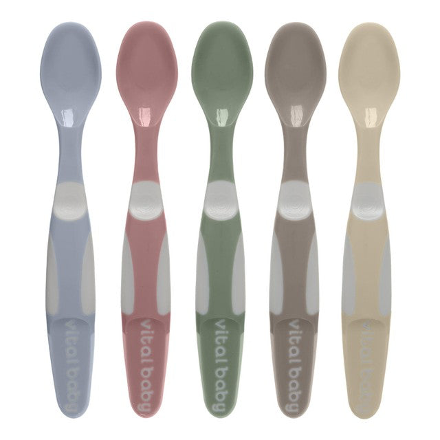 Vital Baby weaning spoons natural 5pk (British brand)