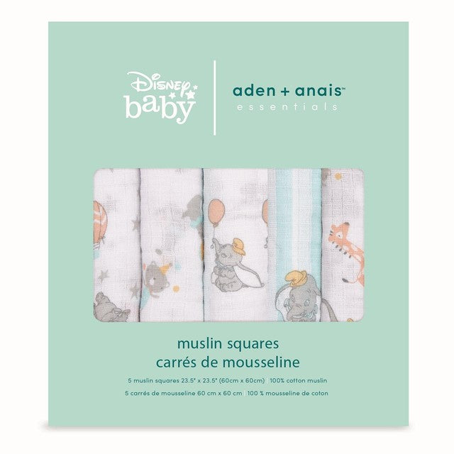 Aden + Anais Dumbo muslin squares 5-pack - British product