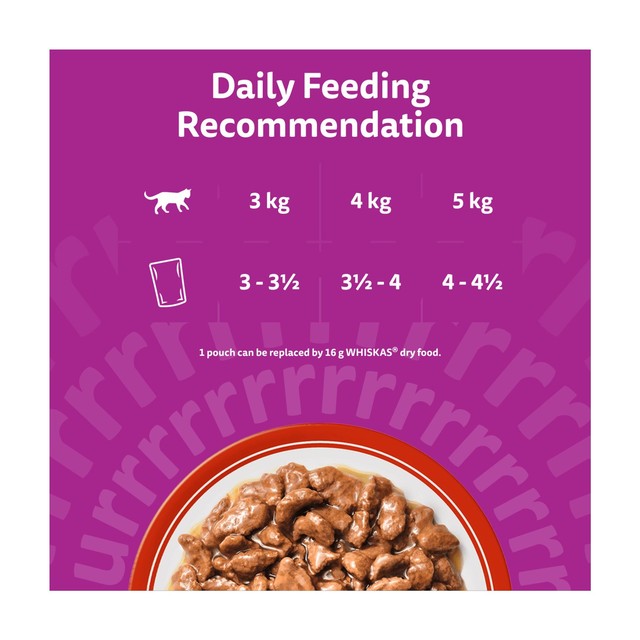 Whiskas wet cat food pouches meaty meals in gravy 12 x 85g (British brand)