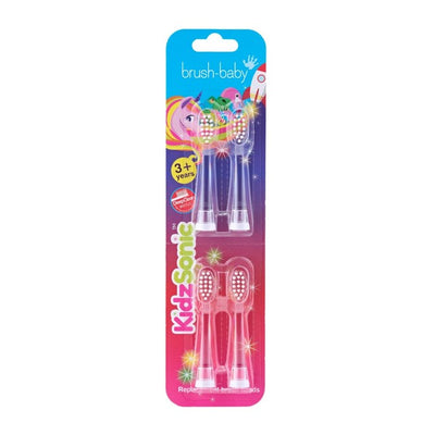 Brush-Baby KidzSonic Replacement Toothbrush Heads 3-6 Years Pack of 4