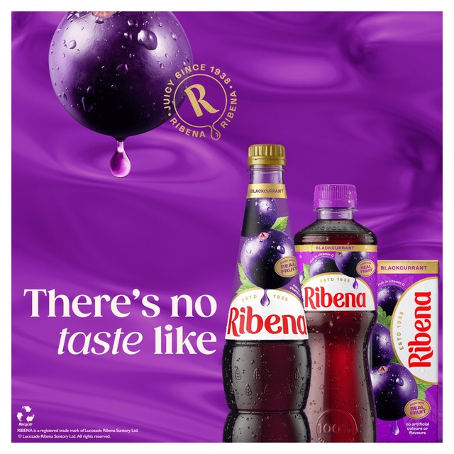 Ribena blackcurrant juice drink 500ml, imported from the UK