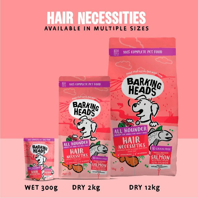 Barking Heads Hair Necessities dry dog food 2kg - British product