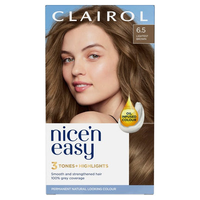Clairol Nice'n Easy 6.5 Lightest Brown Permanent Hair Dye