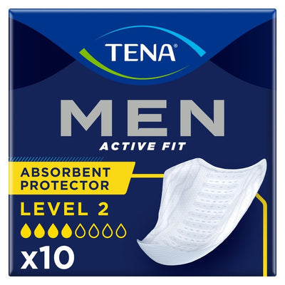 TENA Men Level 2 Incontinence Absorbent Protectors 10 Pack