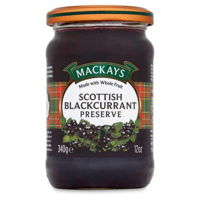 Mackays Scottish Blackcurrant Preserve 340g, imported from the UK