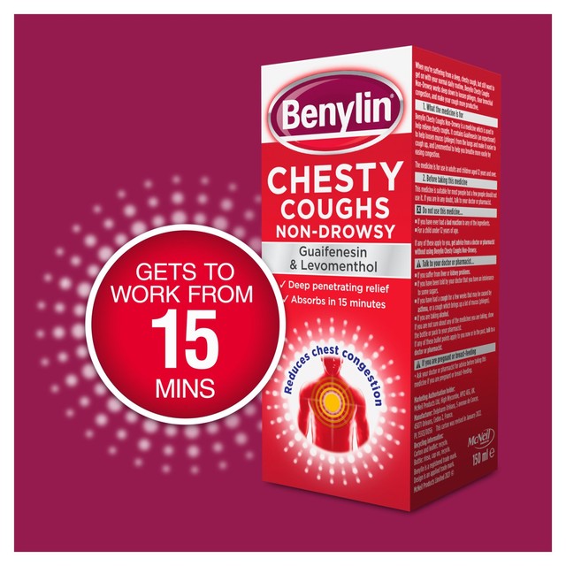 Benylin chesty cough non drowsy syrup 300ml - British product