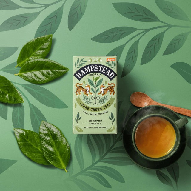 Hampstead Tea Pure Green Tea Bags 20 Bags - British product