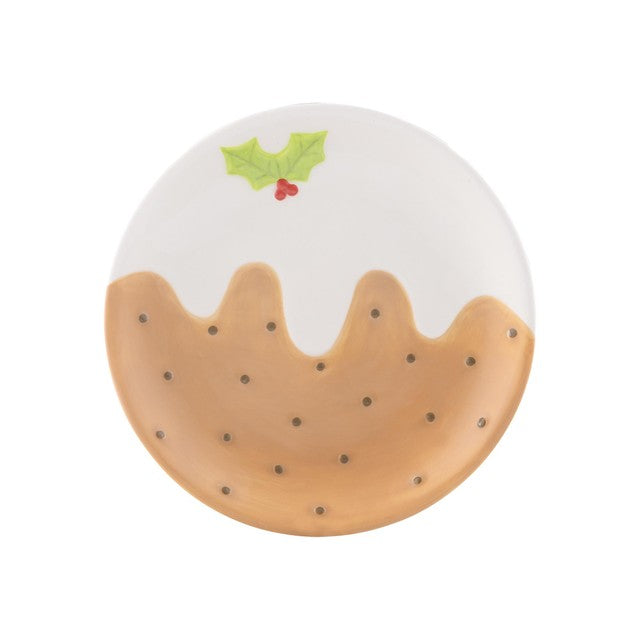 Price & Kensington Christmas Pudding Plate 18cm, imported from the UK