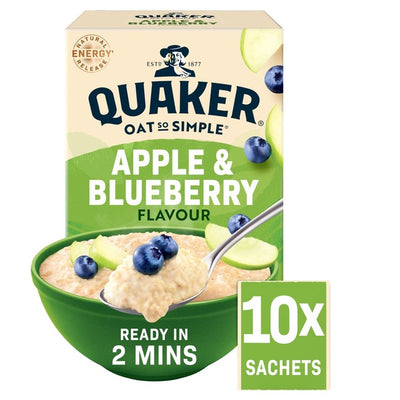 Quaker Oat So Simple Apple Blueberry Porridge Sachets 10 Pack