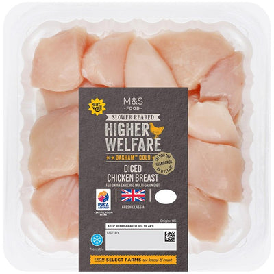M&S Oakham Gold Fresh Diced Chicken Breast 350g