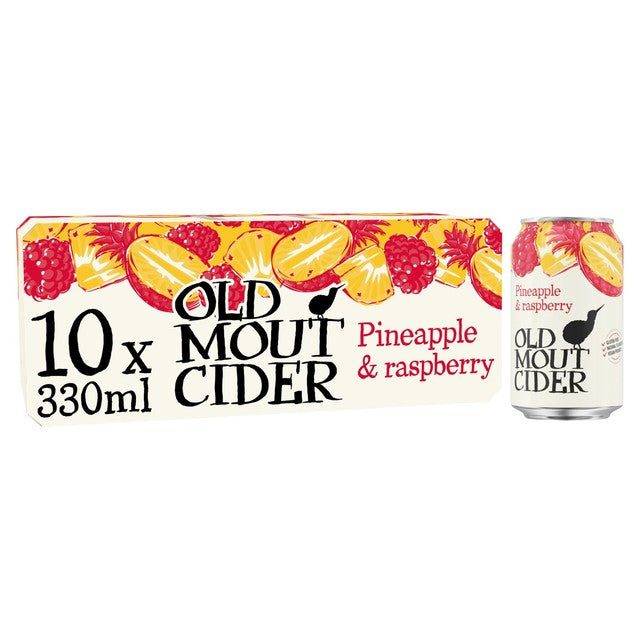 Old Mout pineapple raspberry cider 10x330ml, imported from the UK