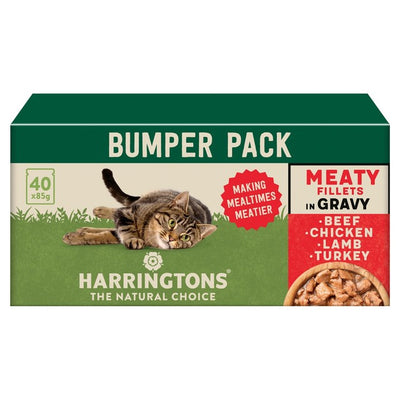 Harringtons Wet Cat Food Meaty Selection in Gravy 40 x 85g