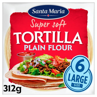 Santa Maria Store Naturell Mel Tortilla Hvit Wrap 312g