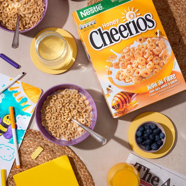 Nestle Cheerios Honey Multigrain Breakfast Cereal 370g - British product