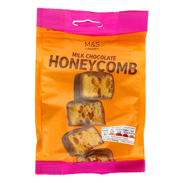 M&S milk chocolate honeycomb 120g, imported from the UK