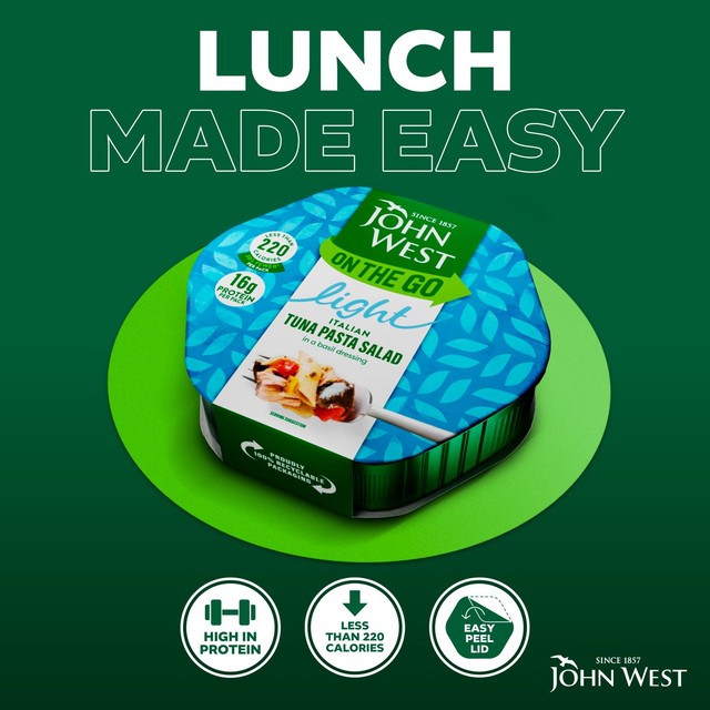 John West Italian Tuna Pasta Salad ready meal 220g, UK version
