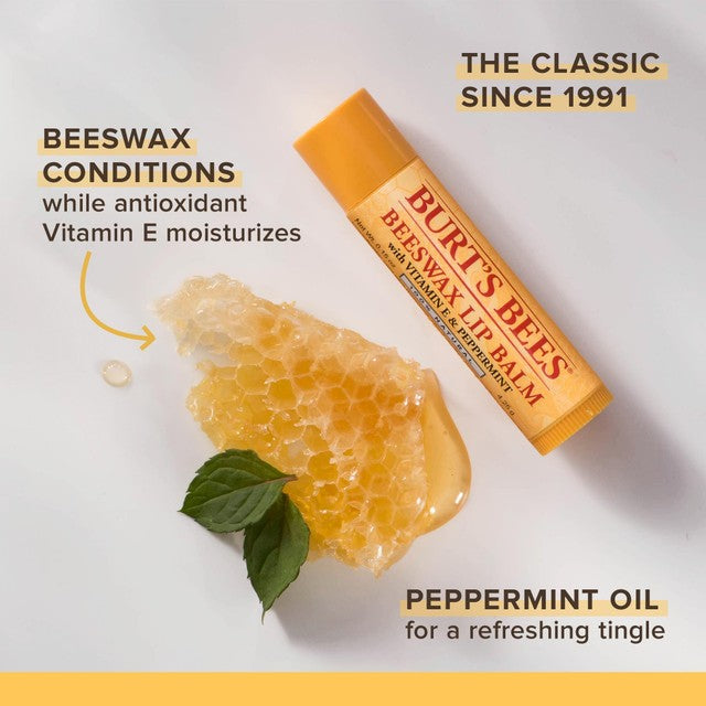 Burt's Bees lip balm set original beeswax and honey 4 x 4.25g - British product