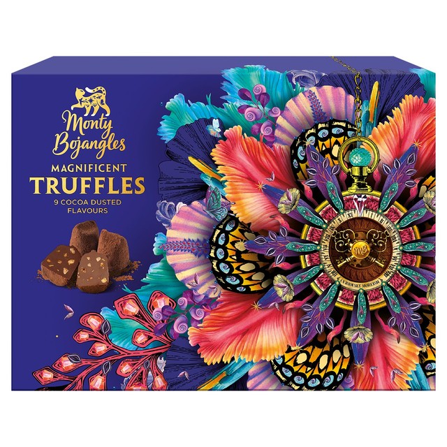 Monty Bojangles cocoa dusted truffle selection 248g, imported from the UK
